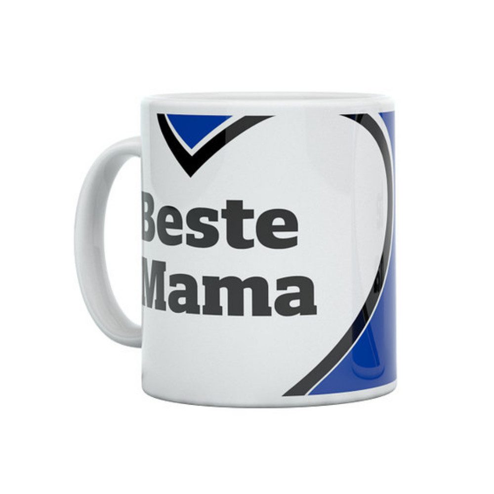 VertriebsArena GmbH Becher HSV Tasse Beste Mama Herz, Steinzeug
