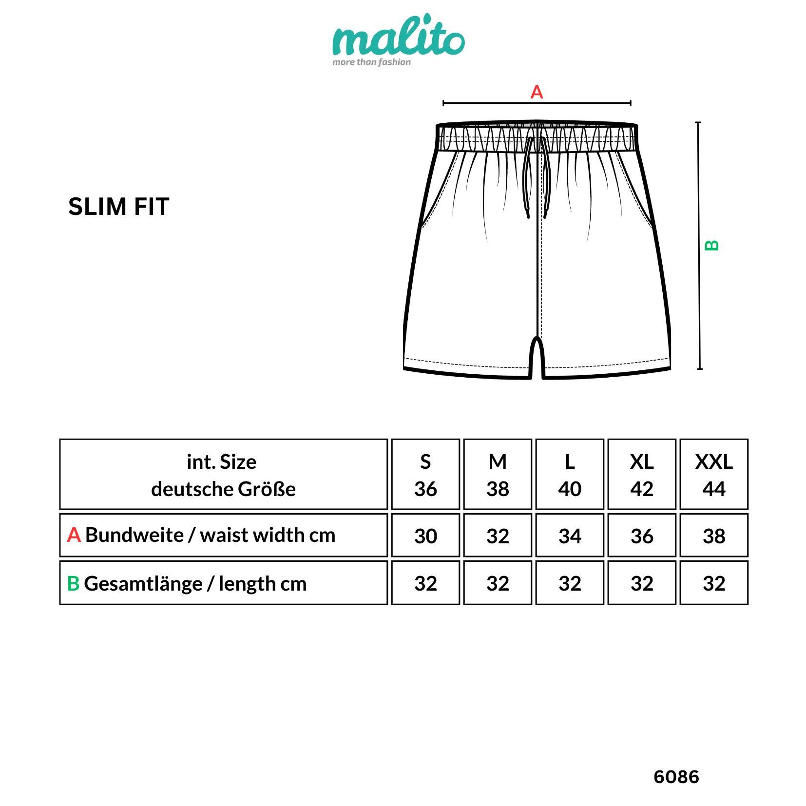 malito more than fashion Hotpants malito Damen Hotpants in Unifarben, lockere kurze Hose, Bermuda für unifarbene Chino Short kurze Sommerhose mit elastischem Bund