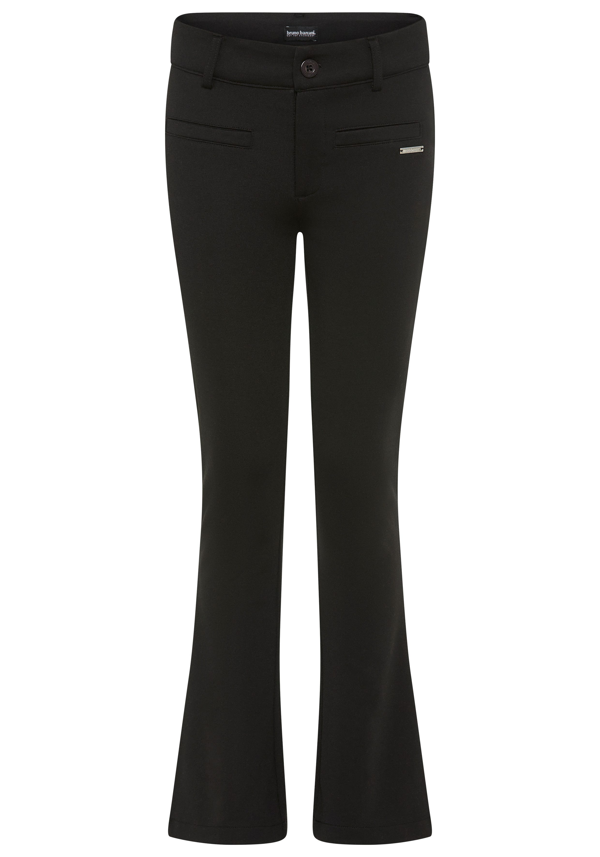 Bruno Banani Bootcuthose Schlaghose, trendige Stretchhose in Milano-Ware, für Mädchen Für TEENS. Bootcut-Hose