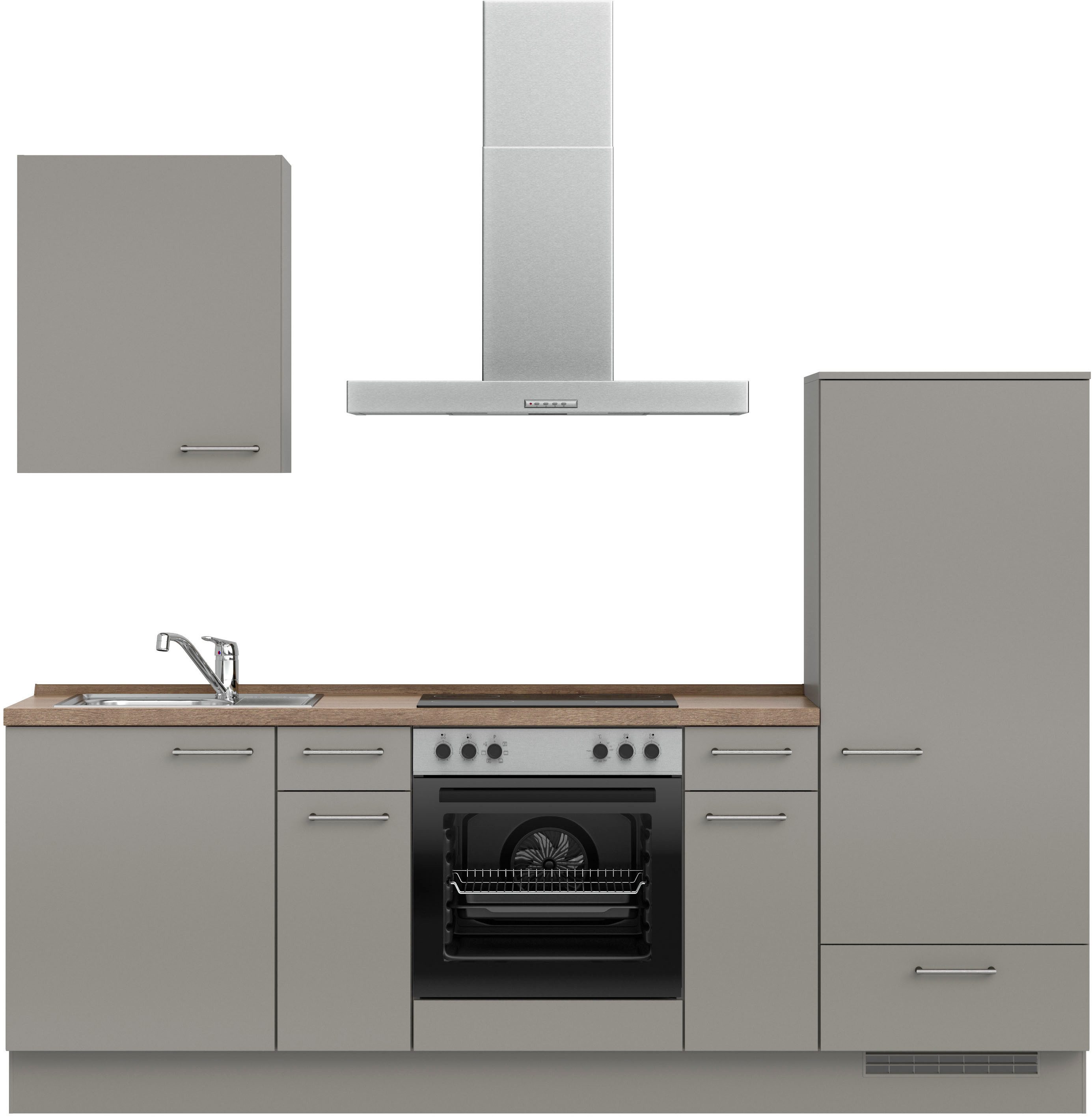 nobilia® Küchenzeile "Laser I", NEU: individuell anpassbar mit gratis Profi-Beratung, vormontiert, 180 cm breit, optional mit verschiedenen E‑Geräte-Sets