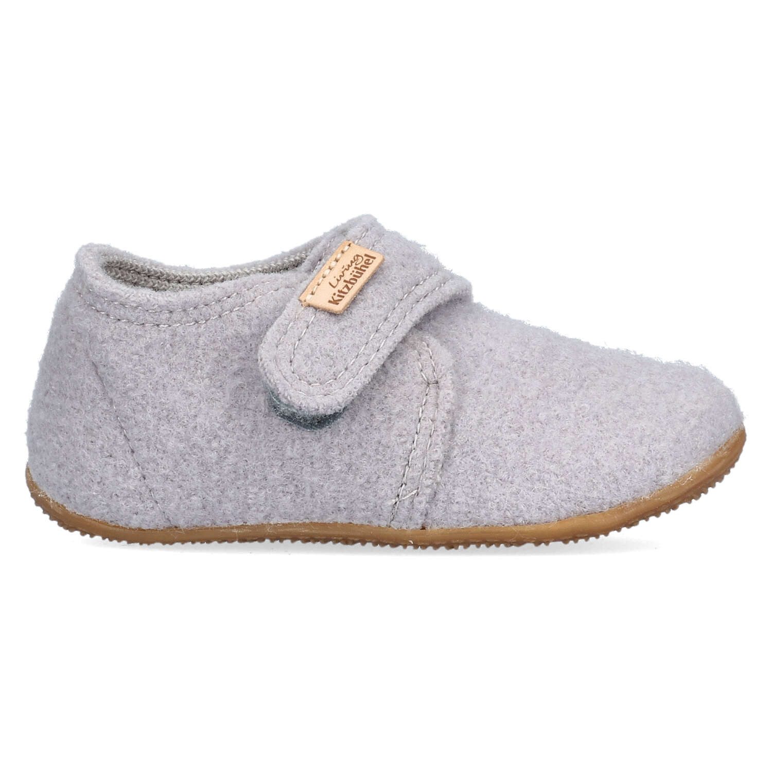 Living Kitzbühel Babyklettschuh unifarben Lichtgrau Slipper