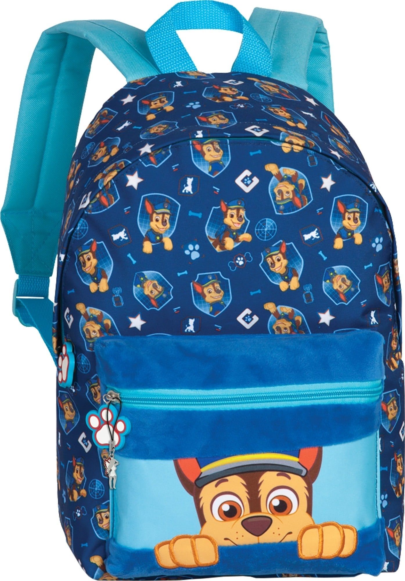 fabrizio® Rucksack Fabrizio Rucksack Kinder Chase Paw Patrol, Kinderrucksack, Freizeitrucksack Polyester, blau ca. 36cm hoch, Chase