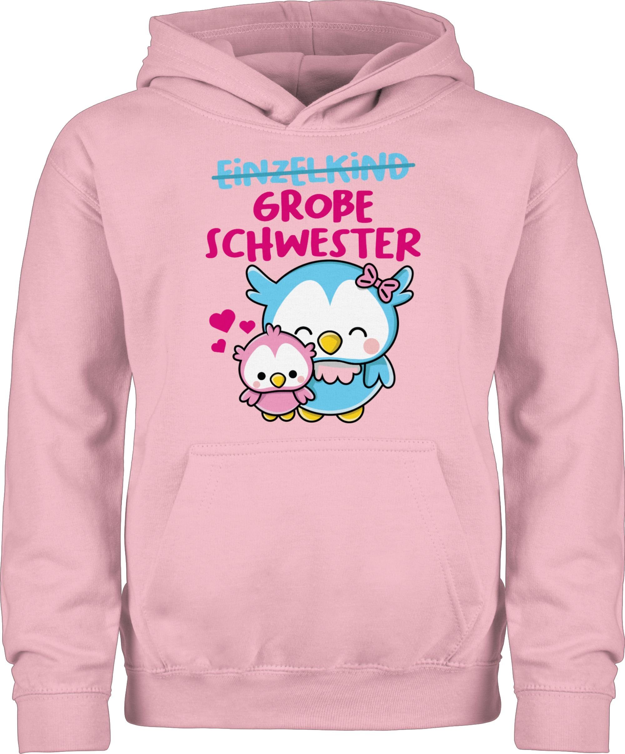 Shirtracer Hoodie Einzelkind große Schwester mit Eulen Geschwister  Schwester Geschenk