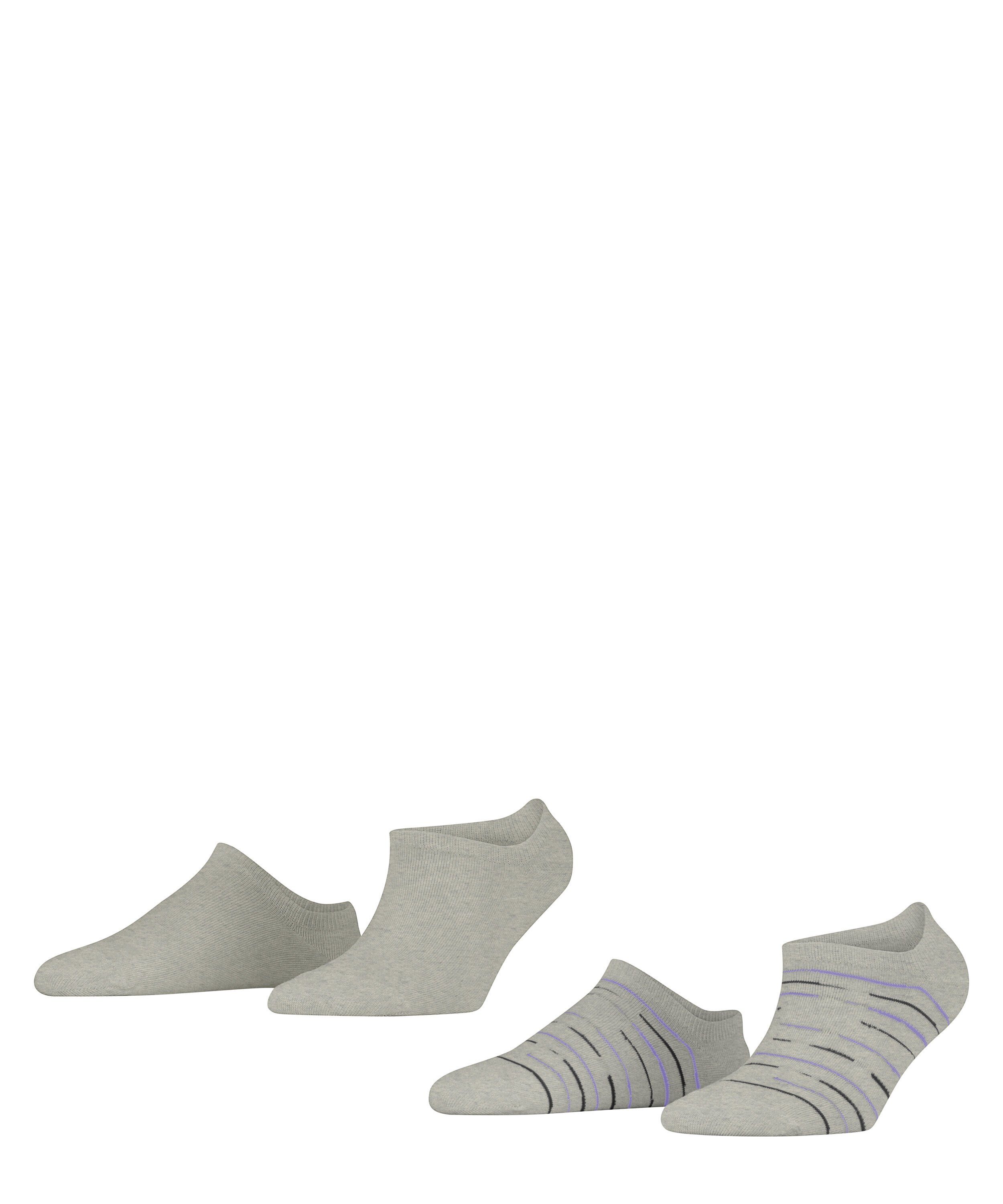 Esprit Sneakersocken Irregular Stripe 2-Pack (2-Paar) storm grey (3820)
