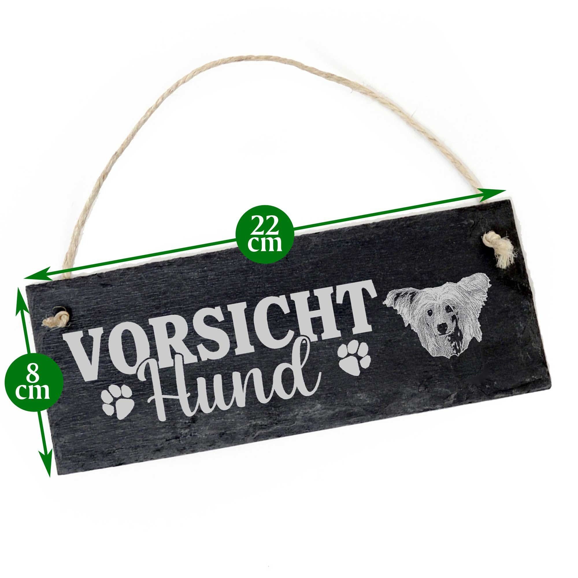 Schopfhund Dekolando Hund Schild Vorsicht Hängedekoration Chinesischer 22x8cm