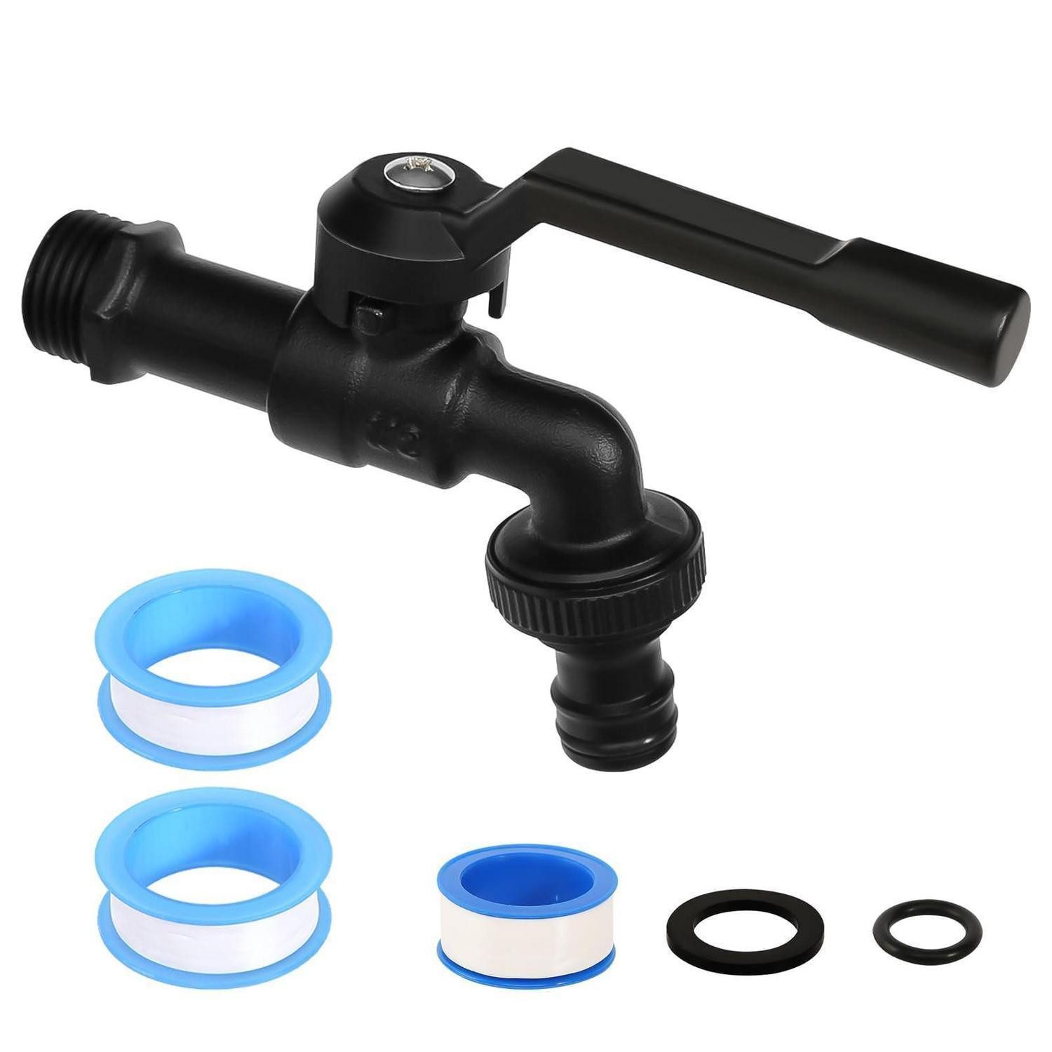 LuxusKollektion Wasserbar Gartenwasserhahn Messing 1/2 Zoll Schwarz