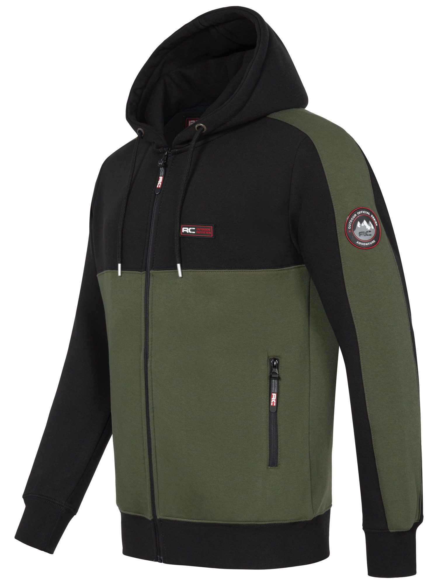 Rock Creek Kapuzenpullover Sweatjacke Herren Hoodie Reißverschluss H-410 mit Stehkragen – Bild 2 von 5