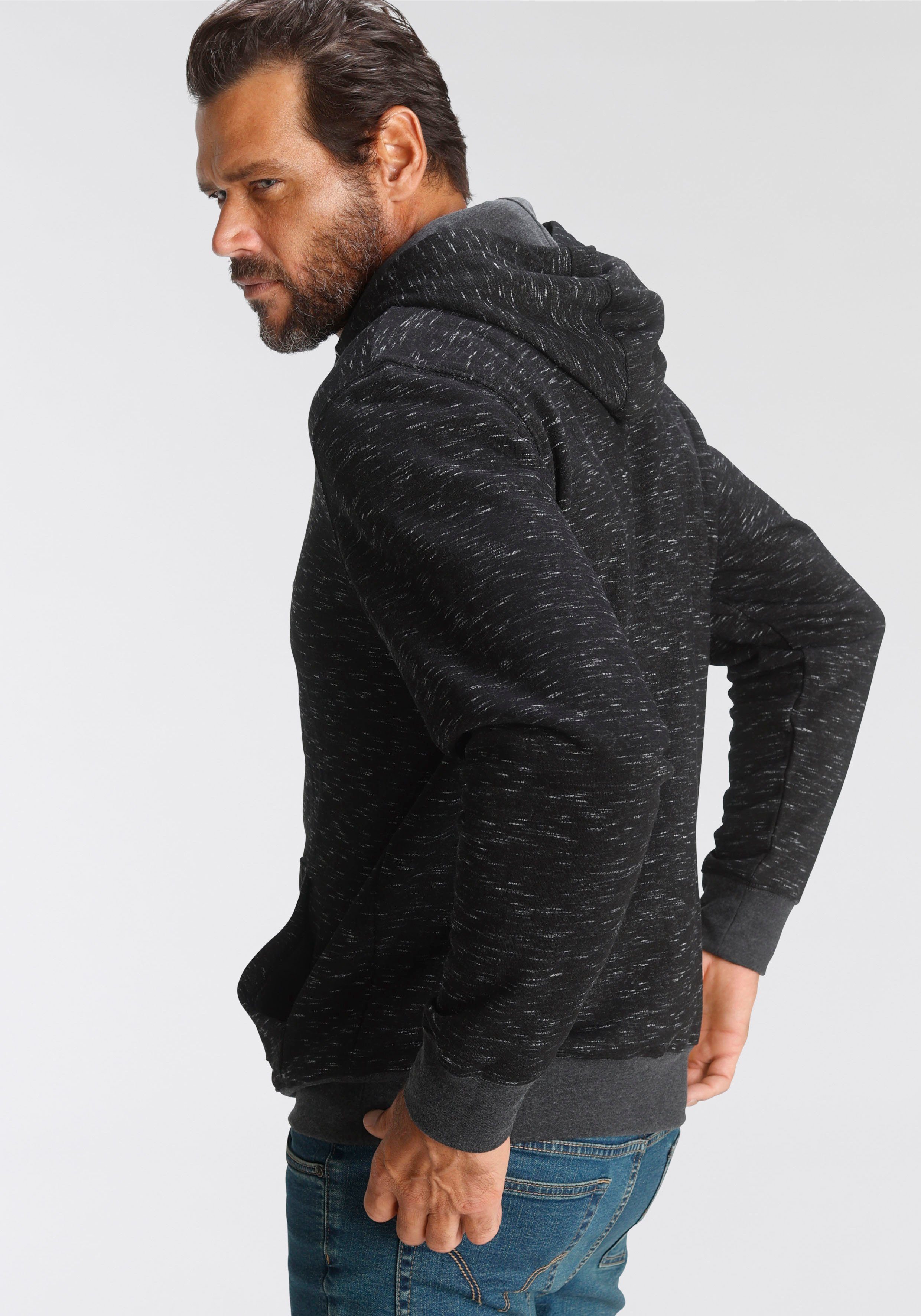 Man's World Kapuzensweatshirt Langarm, mit Rippbündchen, günstig online kaufen
