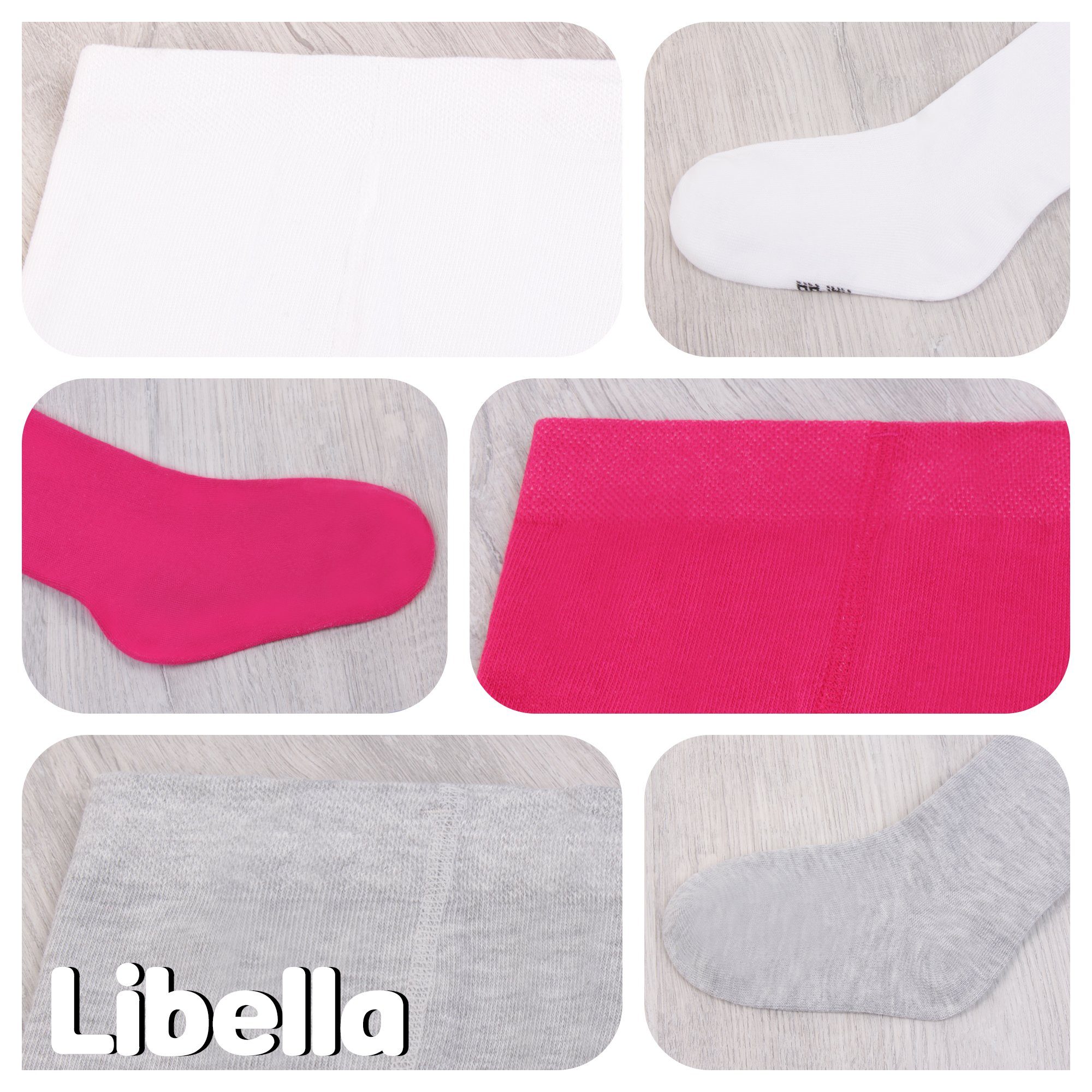 27246 Strickstrumpfhose verschiedenen Baumwolle aus Libella in (6er-Packung) Farben