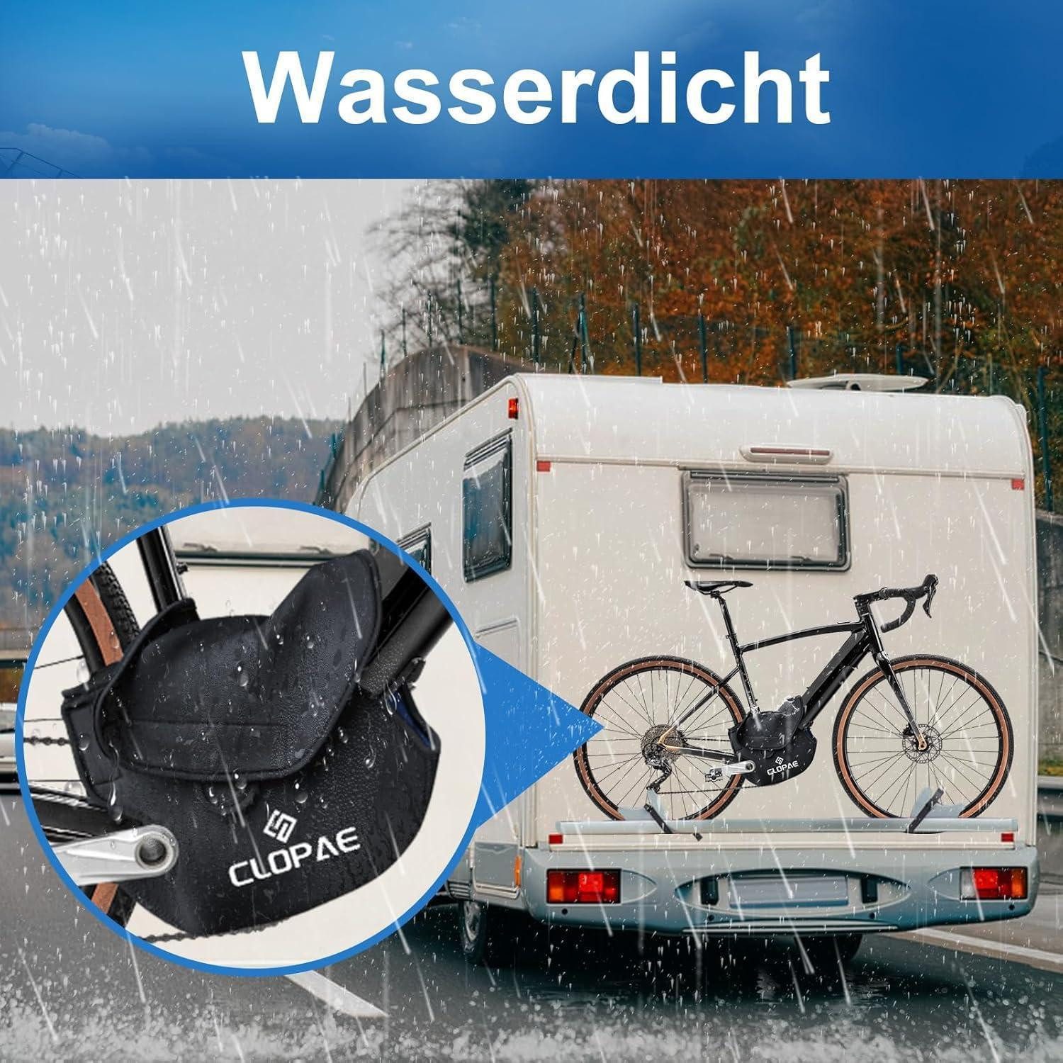 LuxusKollektion Motor-Schutzhülle E-Bike Motorabdeckung Neopren wasserdicht für Mittelmotor Klett