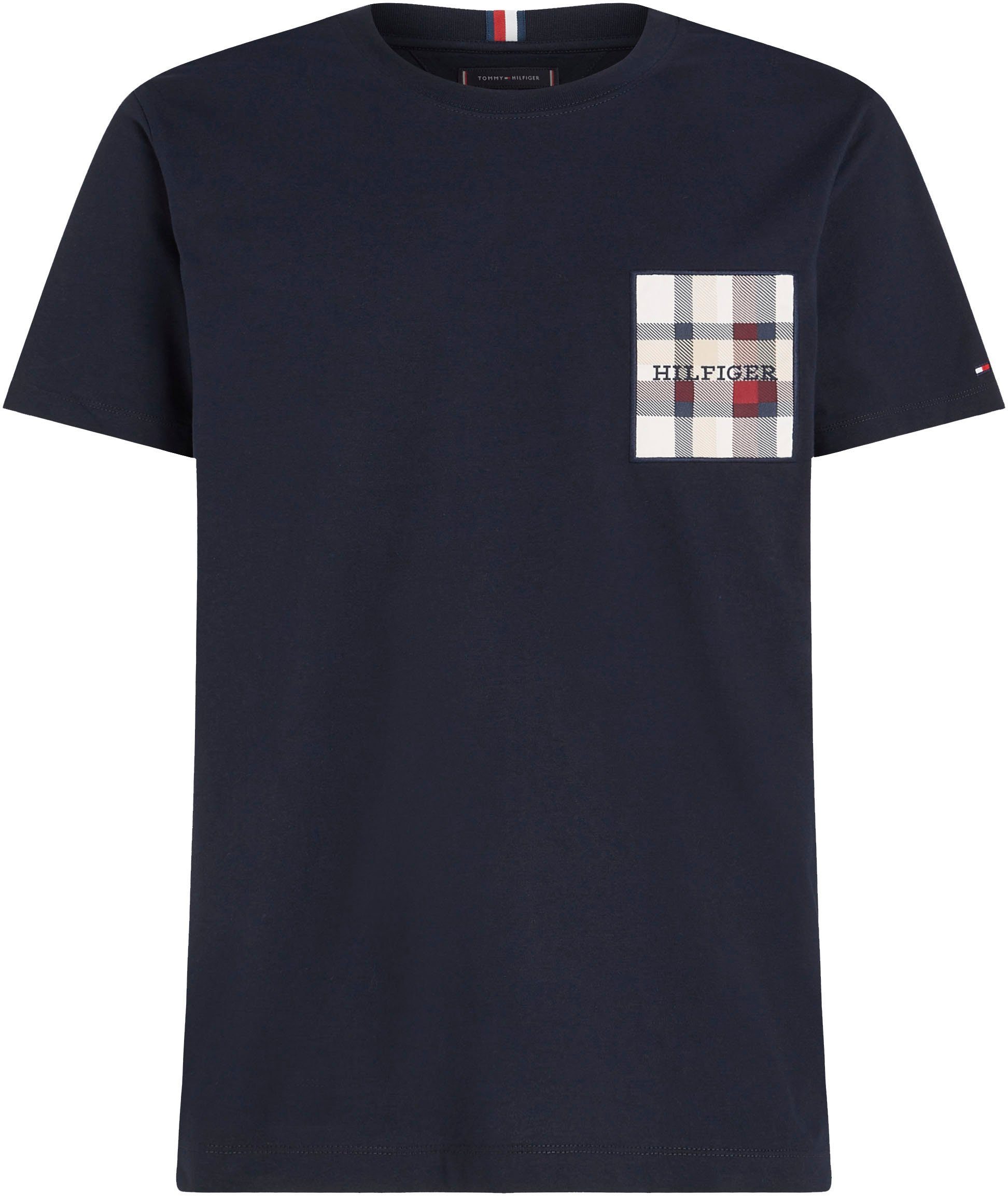 LABEL TEE T-Shirt Tommy Hilfiger CHECK MONOTYPE