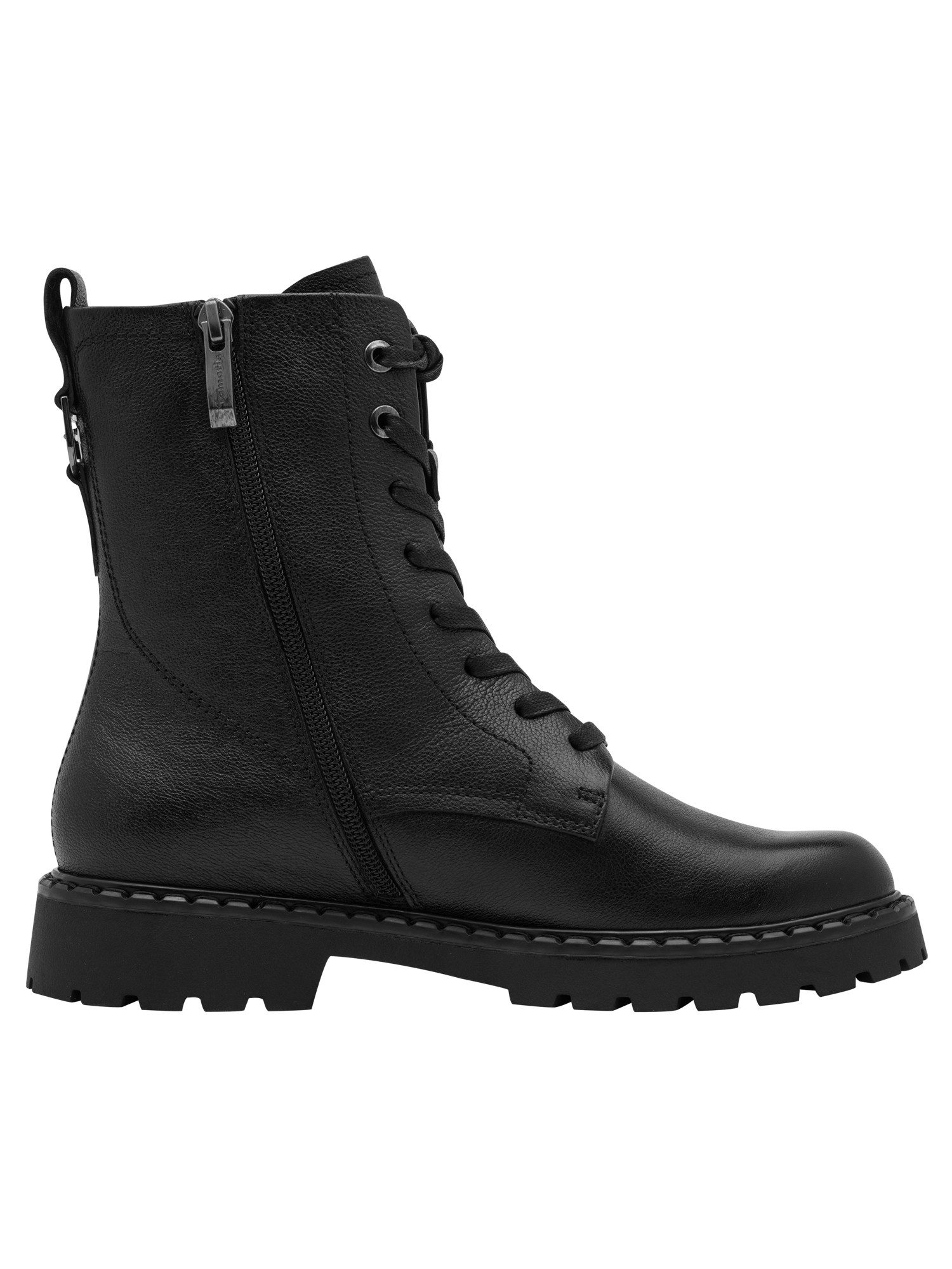 Tamaris TOUCH-IT aus Leder kein Absatz 1-25214-47 Schnürstiefelette TOUCH-IT