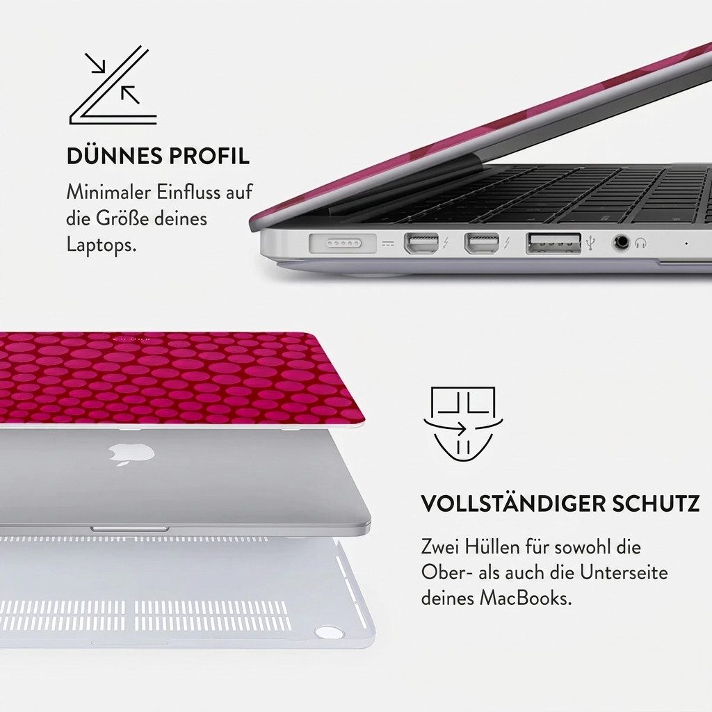 BURGA Laptop-Hülle Burga Hardshell Hülle Apple MacBook Air 13 Zoll (2022 / 2024 M3 / 2025