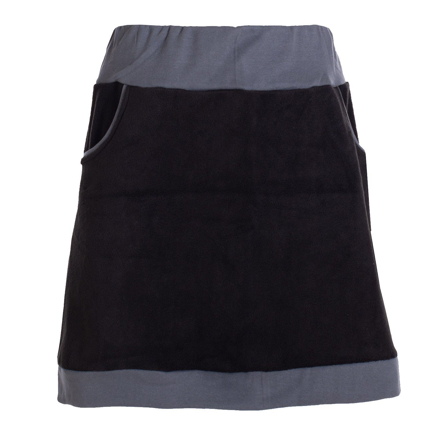 Vishes Minirock Thermorock warmer Damen Winterrock kurz Minirock aus ECO-Fleece Hippie, Retro Style – Bild 4 von 5