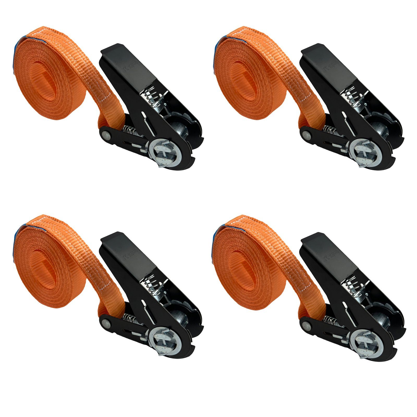Spanngurt Ratschen Zurrgurt Spanngurte Orange 1-tlg 4m 800kg Schwarzes Schloss
