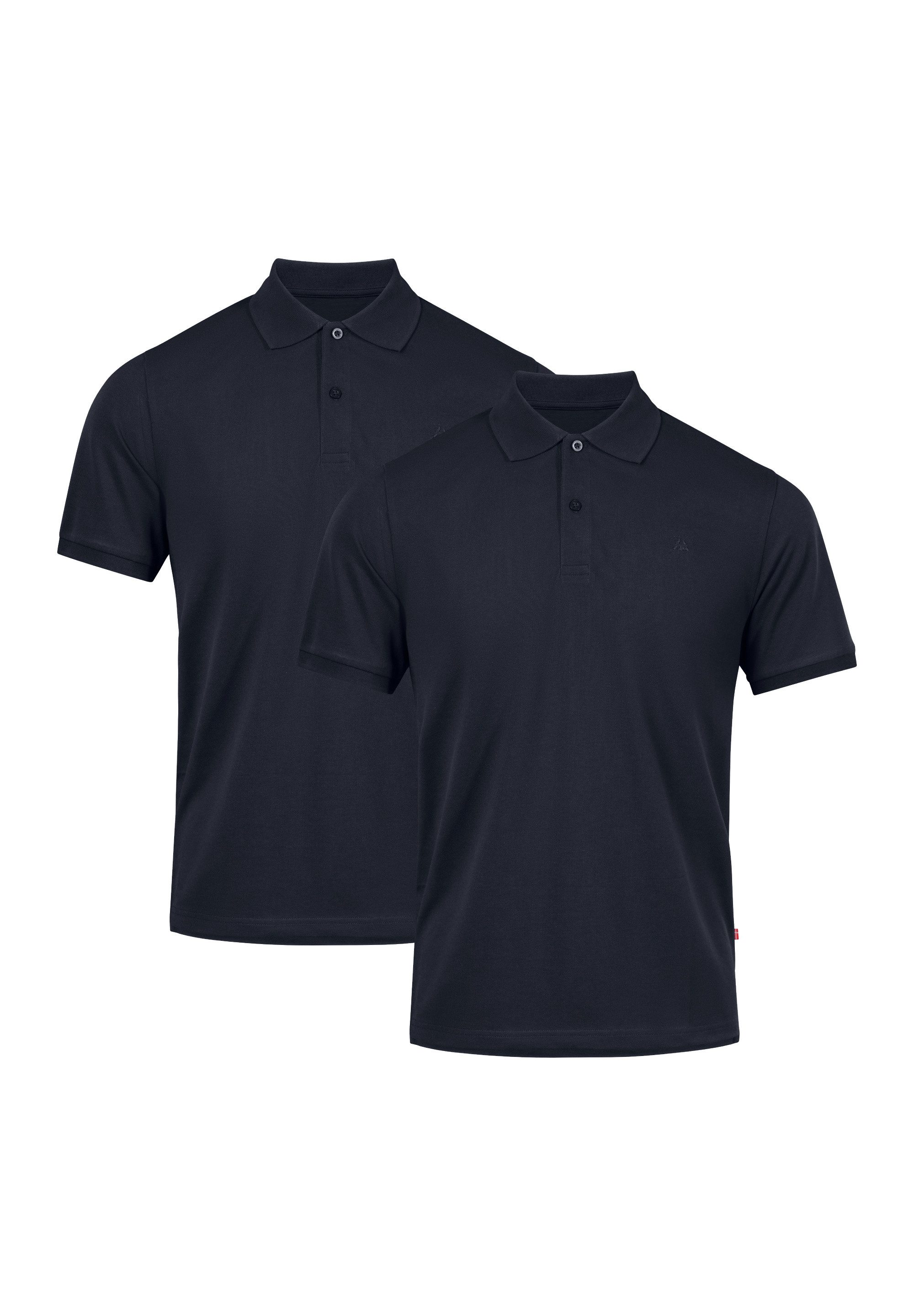 DANISH ENDURANCE Poloshirt Classic Fit Herren (2er-Pack), Bio-Baumwoll-Piqu günstig online kaufen