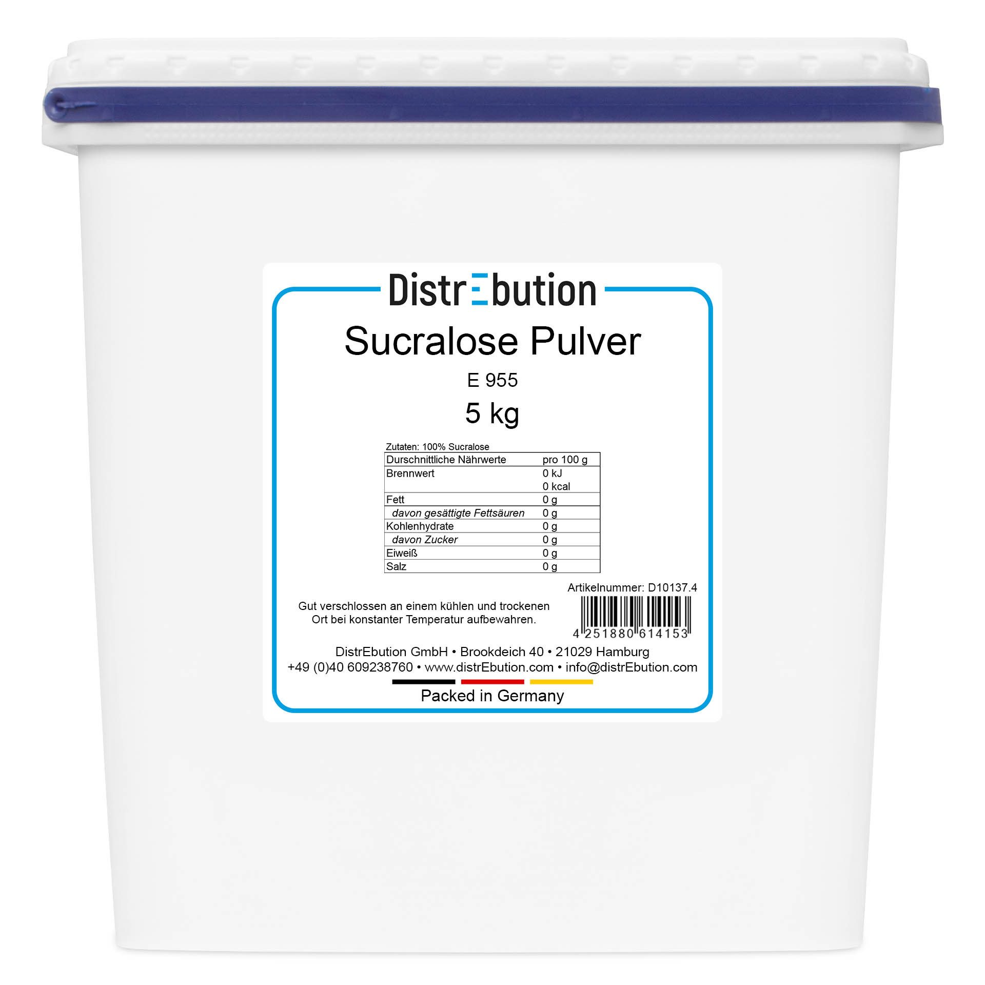 DistrEbution Süßungsmittel Sucralose Kalorienfreier Zuckerersatz - 600x Süßer als Zucker, 100 g, Geeignet als Süßungsmittel, Süßstoff und Zuckerersatz