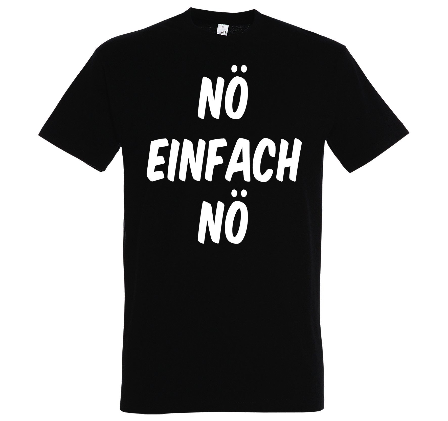 Youth Designz T-Shirt Nö Schwarz mit Shirt Lustigem Spruch Nö Herren Einfach