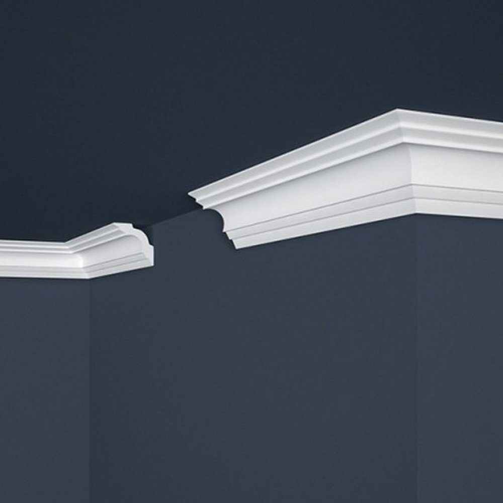 Thumbnail - PROVISTON Stuckleiste Polystyrol, 50 x 50 x 2000 mm, Weiß, Deckenleiste, Kleben, Polystyrol, 1-St.