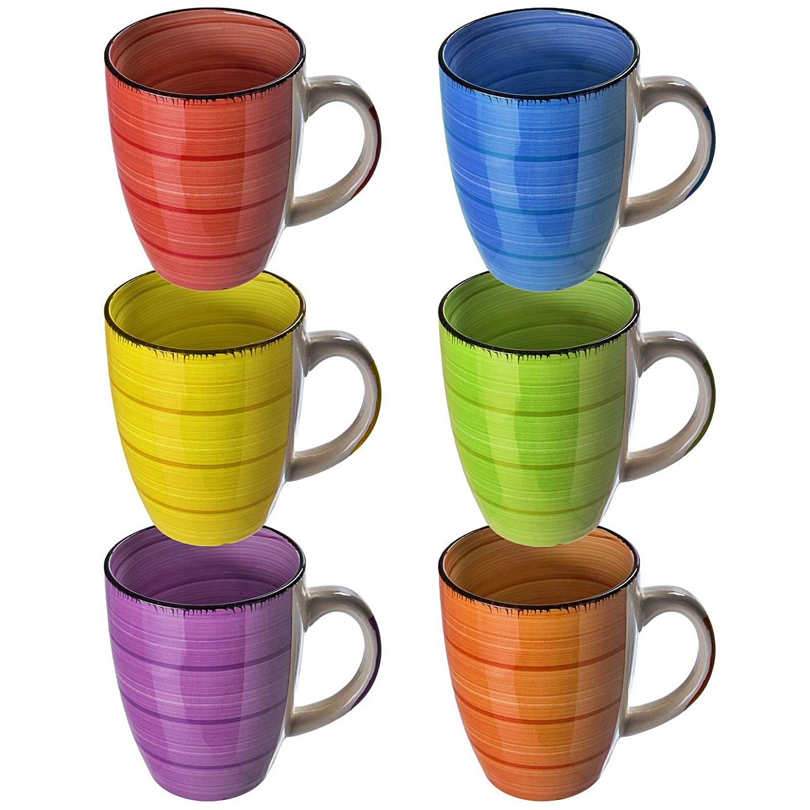 astor24 GeschirrSet Speiseteller Müslischale Ess Teller Kaffeetasse (6