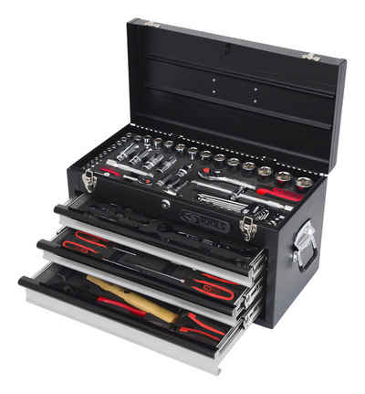 KS Tools Werkzeugkoffer CHROMEplus (99 St), 1/4"+1/2" UniversalSatz, 99-teilig GEAR