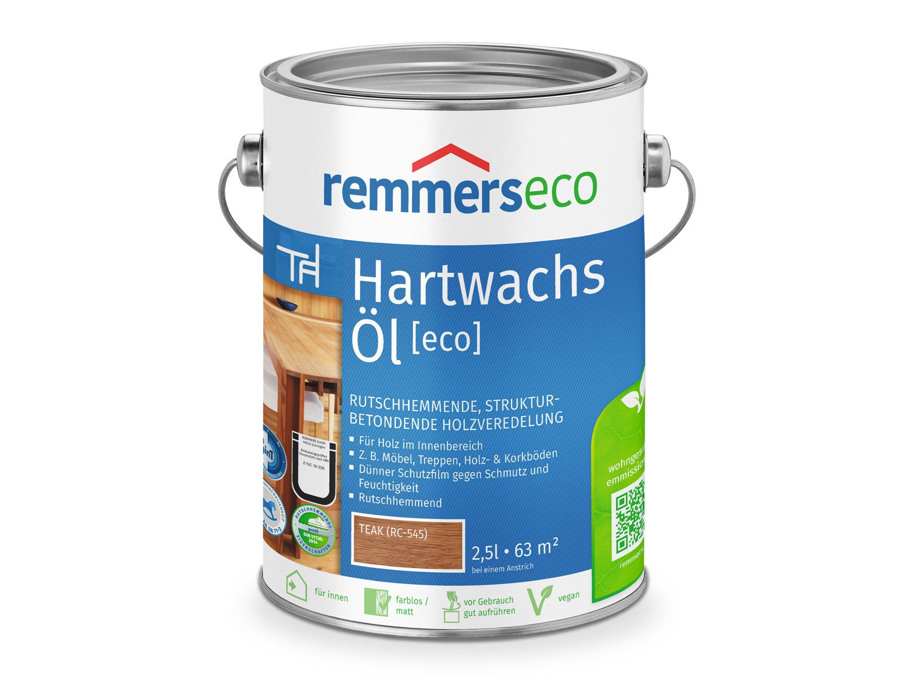 Remmers Hartwachsöl Hartwachs-Öl [eco] ebenholz 2,5 Liter