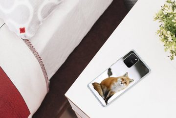 MuchoWow Handyhülle Fuchs - Schnee - Winter, Phone Case, Handyhülle Samsung Galaxy S10 Lite, Silikon, Schutzhülle