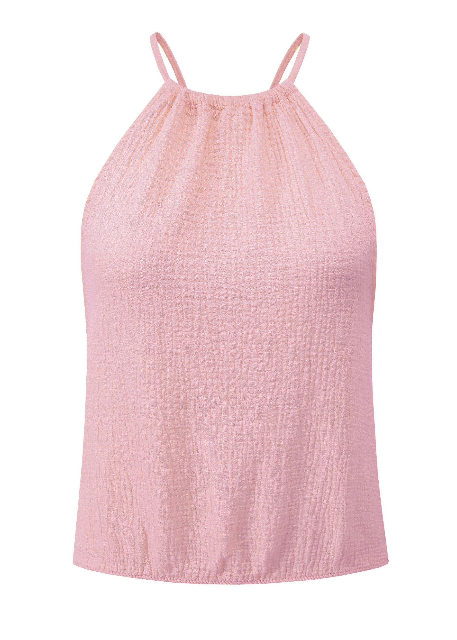 SASSYCLASSY T-Shirt Schulterfreies Musselin Top für Damen Sommerliches Baum günstig online kaufen