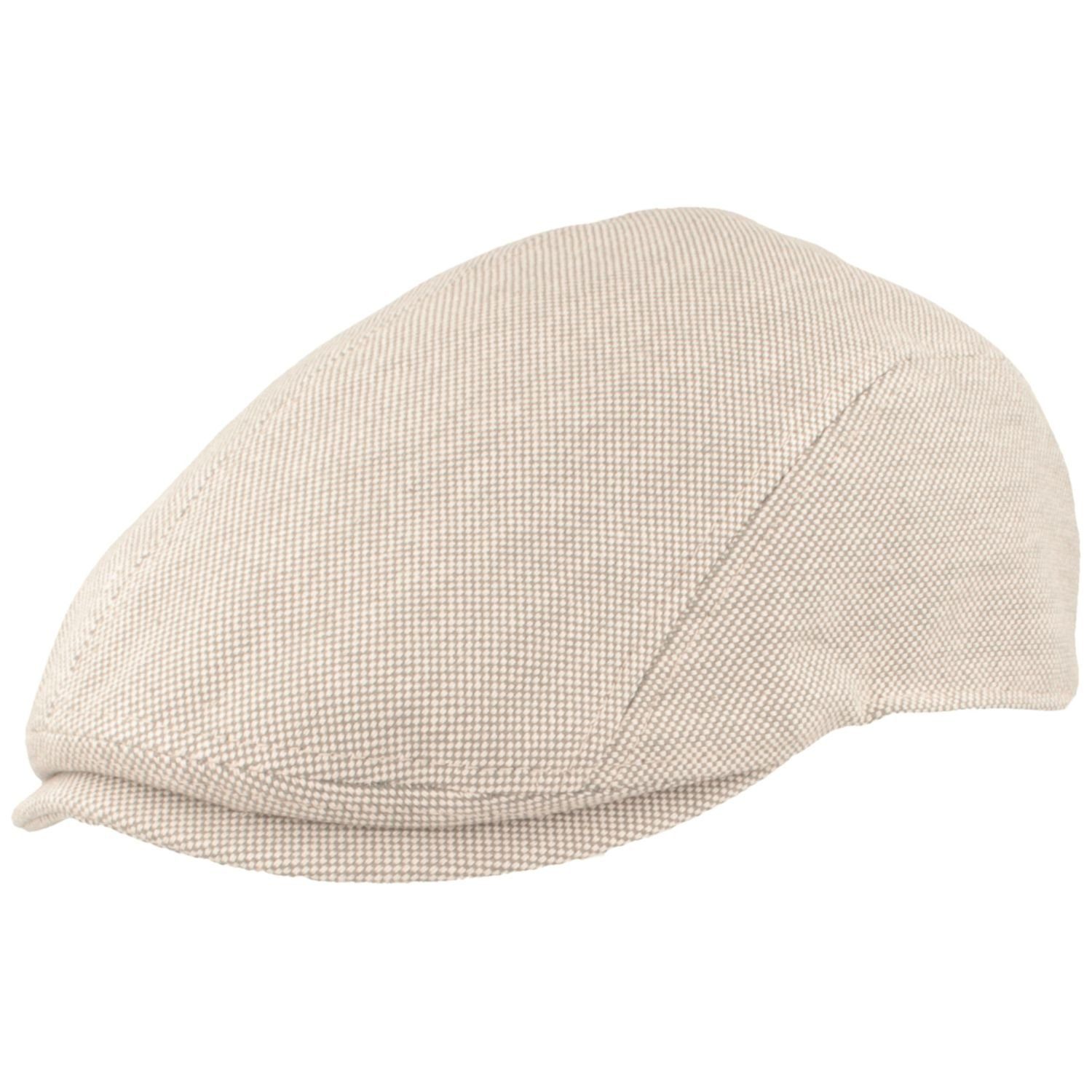 Sommer-Mütze grau aus 100% 530 Schiebermütze mel. Baumwoll-Strukturstoff Bullani
