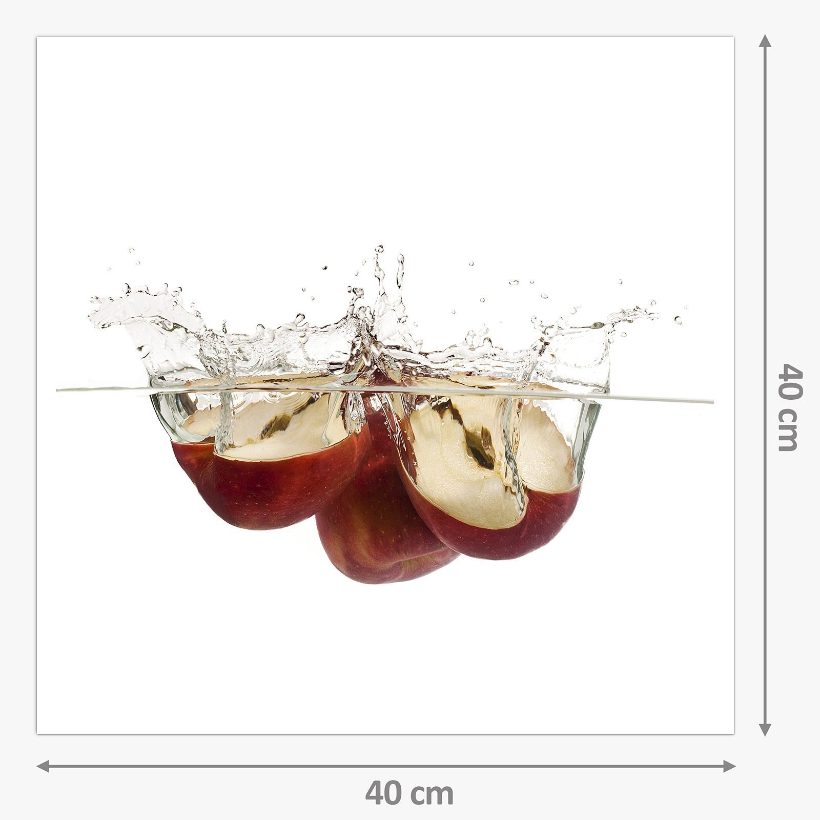 Spritzschutz im Glas Splash Küchenrückwand Primedeco Apfelscheiben