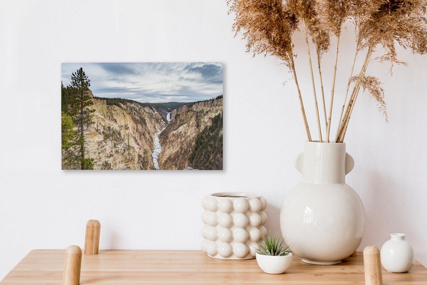 Leinwandbild Wanddeko, Staaten, cm Aufhängefertig, St), Wandbild Vereinigte Leinwandbilder, OneMillionCanvasses® 30x20 Yellowstone (1
