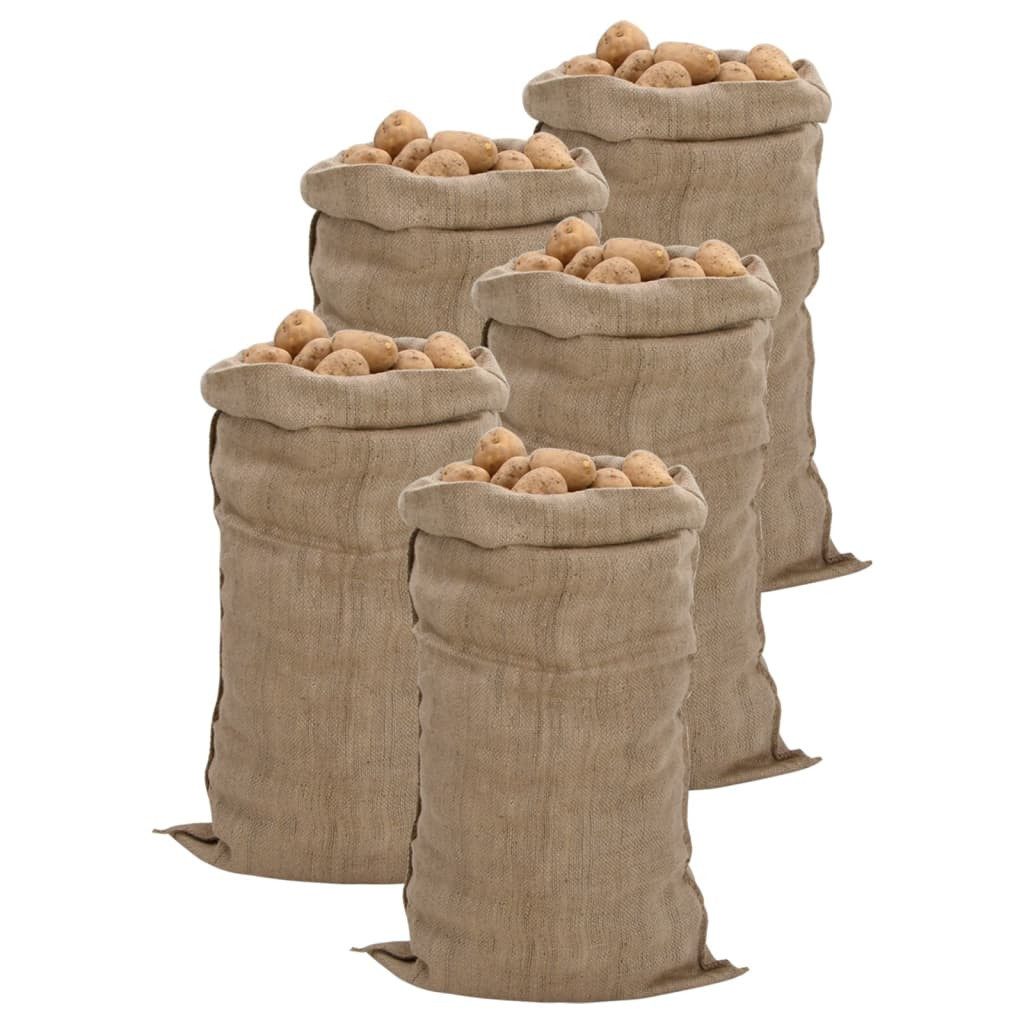 vidaXL Koffer vidaXL Jutesäcke 5 Stk. 65x135 cm 100% Jute 340 g/m²