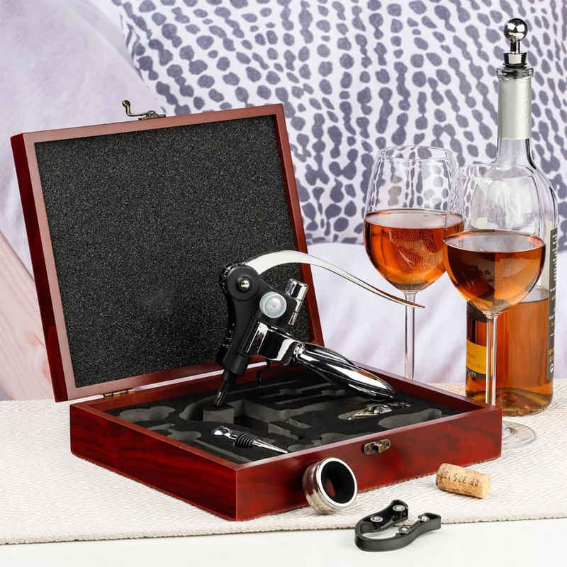 DOTMALL Home Sommelier 10-teiliges Weinzubehör-Set mit Geschenkbox für Trinker, mehrfarbig