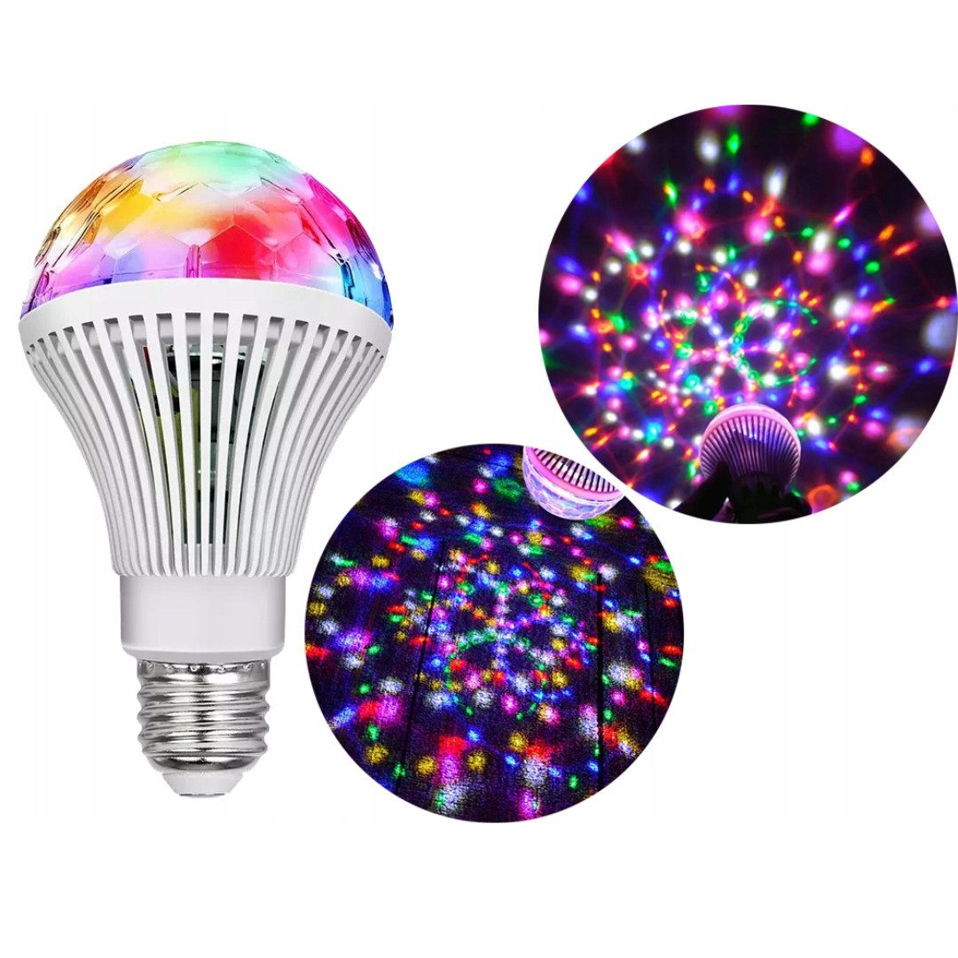 VERK GROUP LED-Leuchtmittel LED Partylicht E27 RGB drehbar Diskokugel Lampe 1/2/4er Set, E27, 1 St., RGB, drehbar