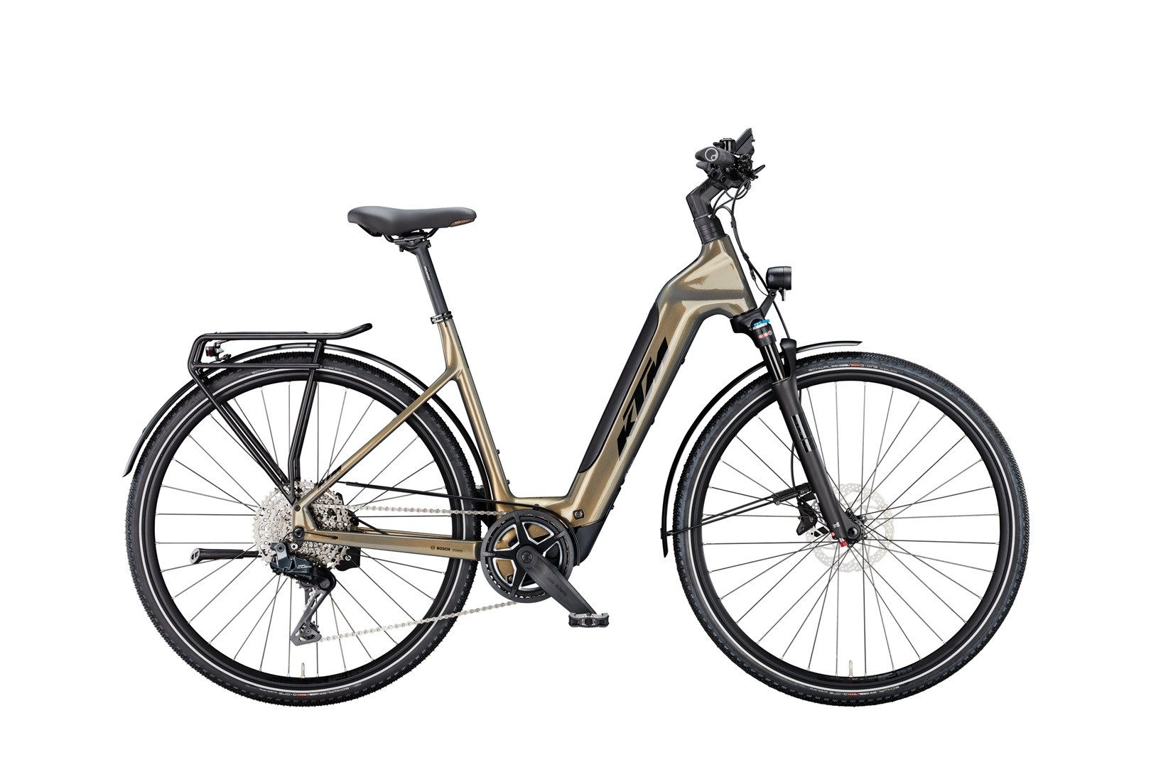 KTM E-Bike KTM Power Sport SX Plus 400 Wh Damen braun 2025, 11 Gang Shimano CUES Di2 U8050-11 SGS shadow, Kettenschaltung, Bosch Performance Line SX smart System, 400 Wh
