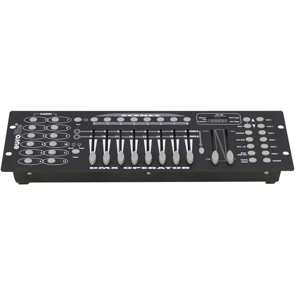 EUROLITE Discolicht Eurolite DMX Operator 192 DMX Controller 16-Kanal 19 Zoll-Bauform, Mus