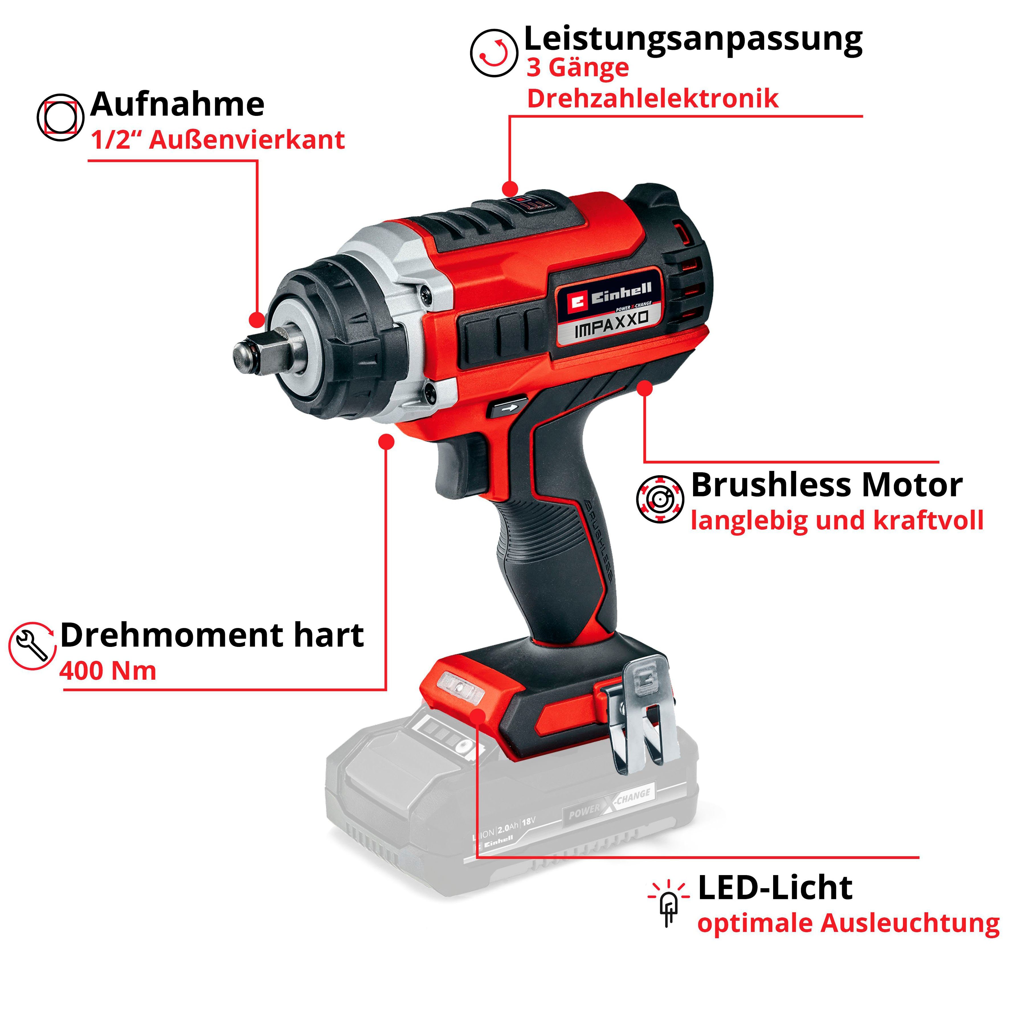 IMPAXXO max. U/min, Einhell 18/400, Akku 2100 Akku-Schlagbohrschrauber ohne