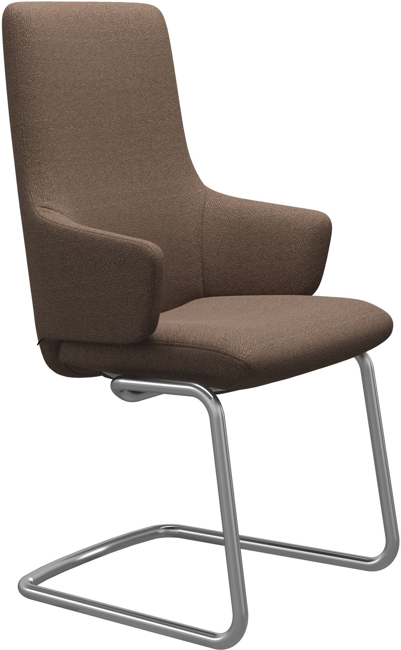 Stressless® Polsterstuhl Laurel, High Back mit Armlehne, Größe L, mit Beinen aus Stahl in Chrom matt