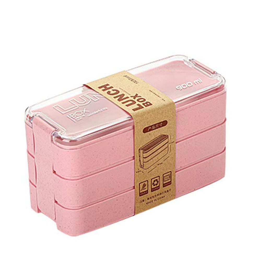 Coonoor Lunchbox 3-Lagen Bento-Box für Kinder und Erwachsene, Mikrowelle spülmaschinenfest erhältlich