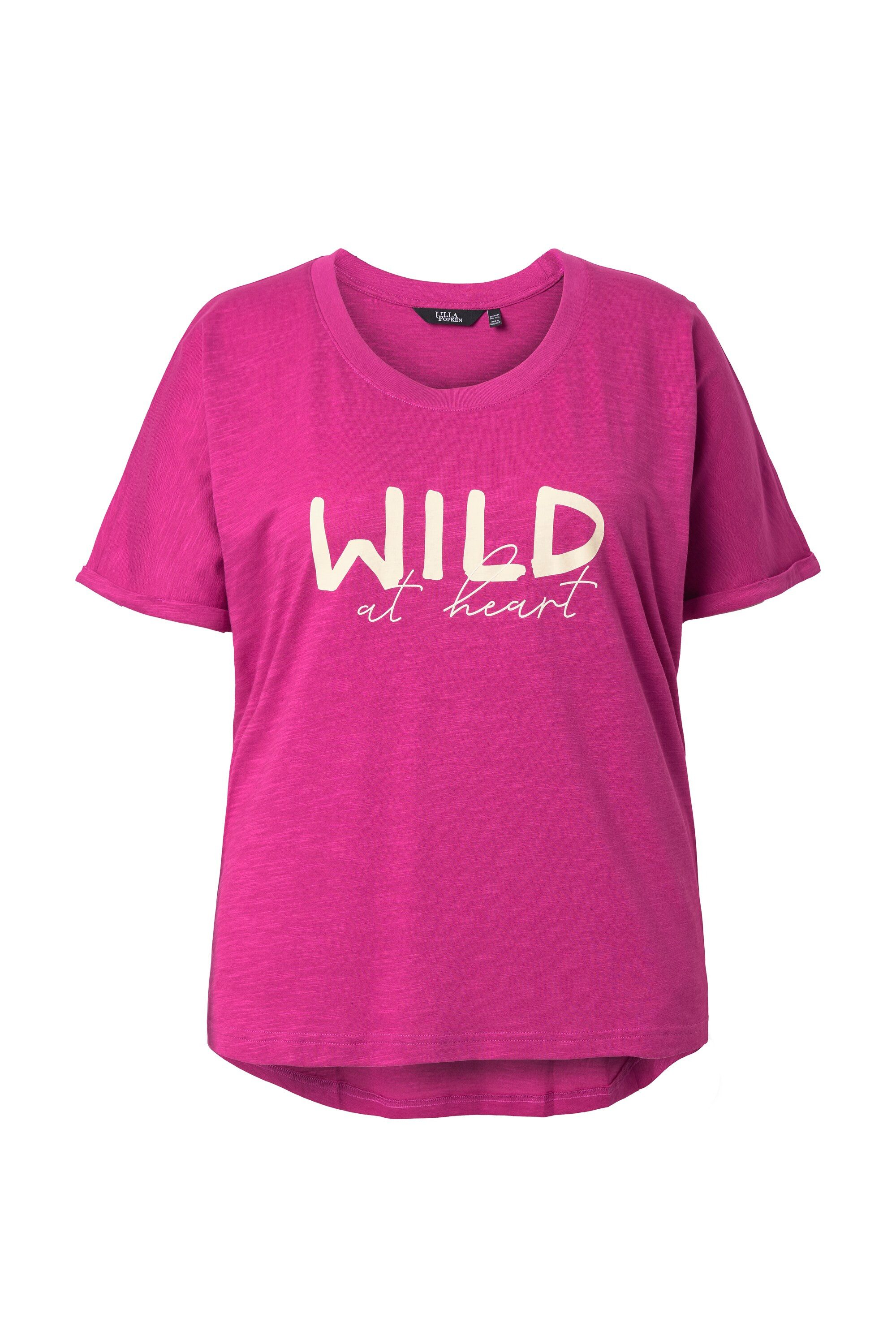 Ulla Popken T-Shirt Shirt Wild at heart Oversized Rundhals Kurzarm günstig online kaufen