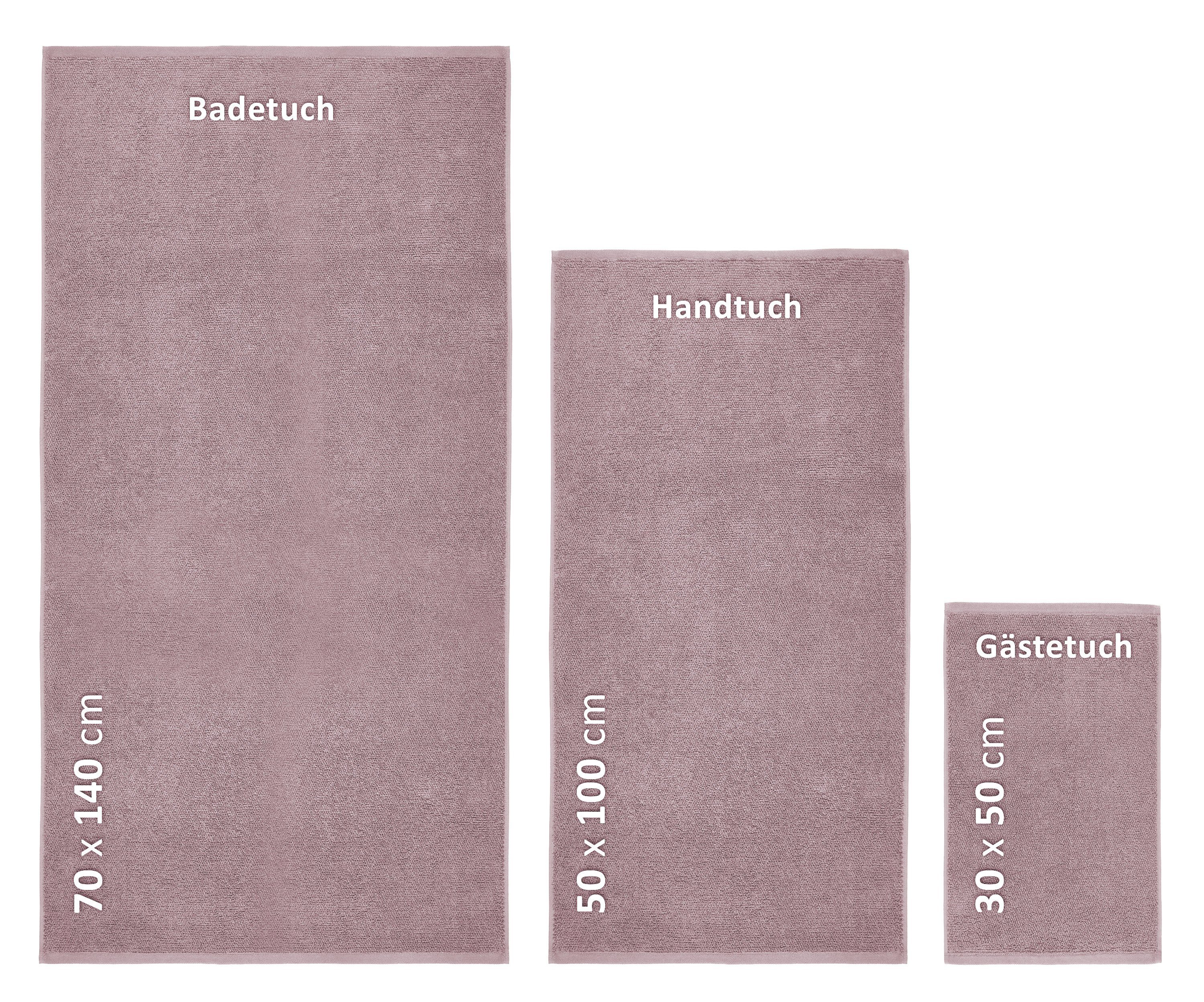 Beautex Handtuch Set Handtuch Set, Made in Europe, Frottier (Multischlaufen-Optik, Frottier Premium Set aus 100% Baumwolle 550g/m)