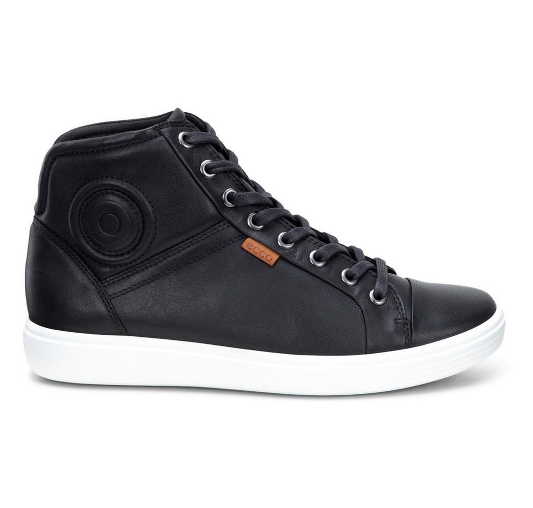 Ecco Soft 7 High (leichte und flexible Sohle) schwarz Damen Sneaker – Bild 4 von 5