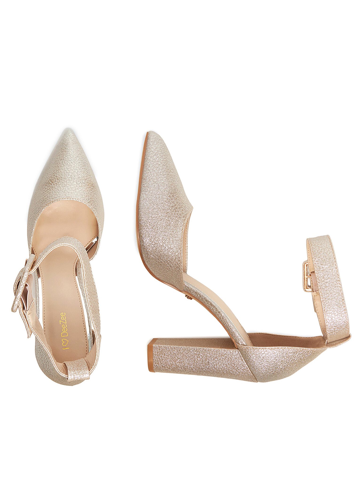 DeeZee Deezee Damen Pumps Gold K539A Pumps – Bild 4 von 5