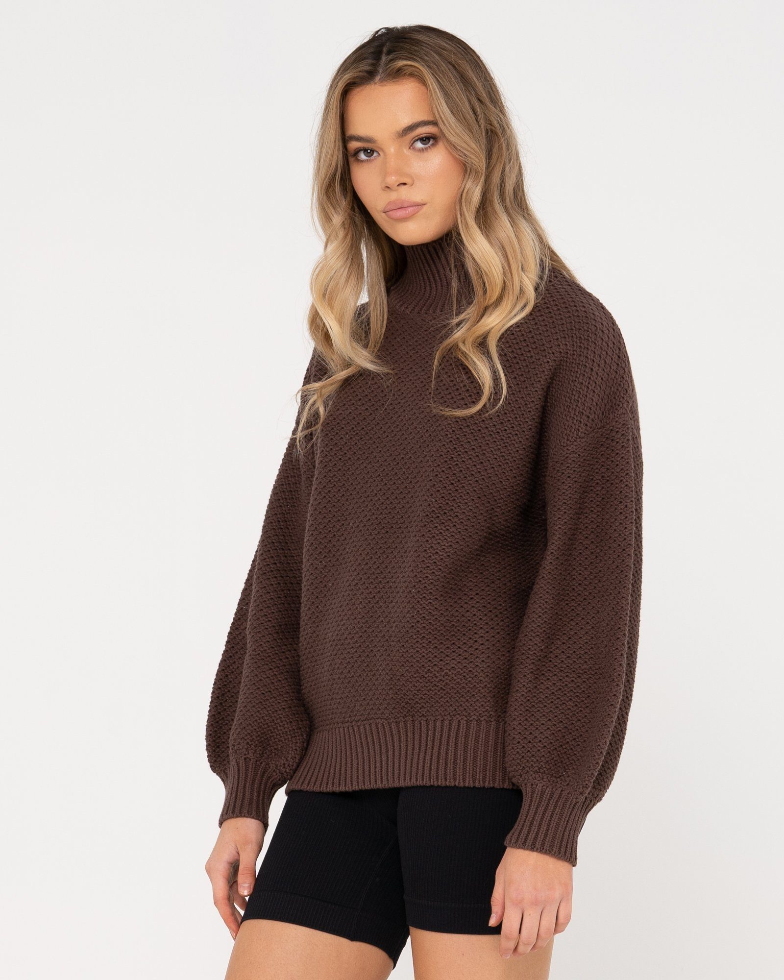MARLOW CHUNKY Rusty Strickpullover Brown KNIT