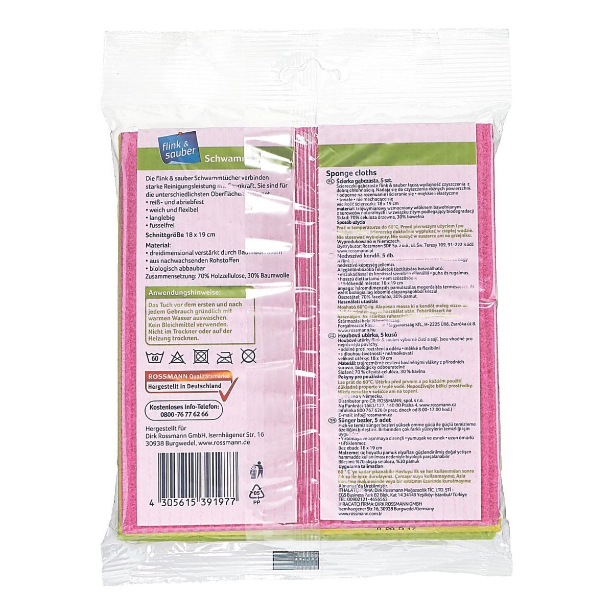 flink & sauber Schwammtuch, Schwammtücher