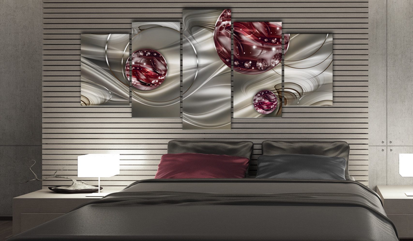 Artgeist Wandbild Crimson Galaxy