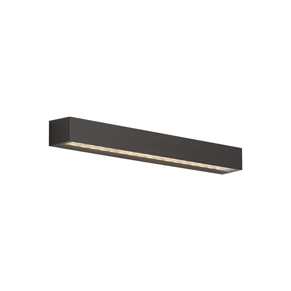 Qazqa Außen-Wandleuchte Hannah, LED fest integriert, Extra-Warmweiß, QAZQA Außen Wand­leuchte, integrated, Schwarz, Aluminium, Industrie