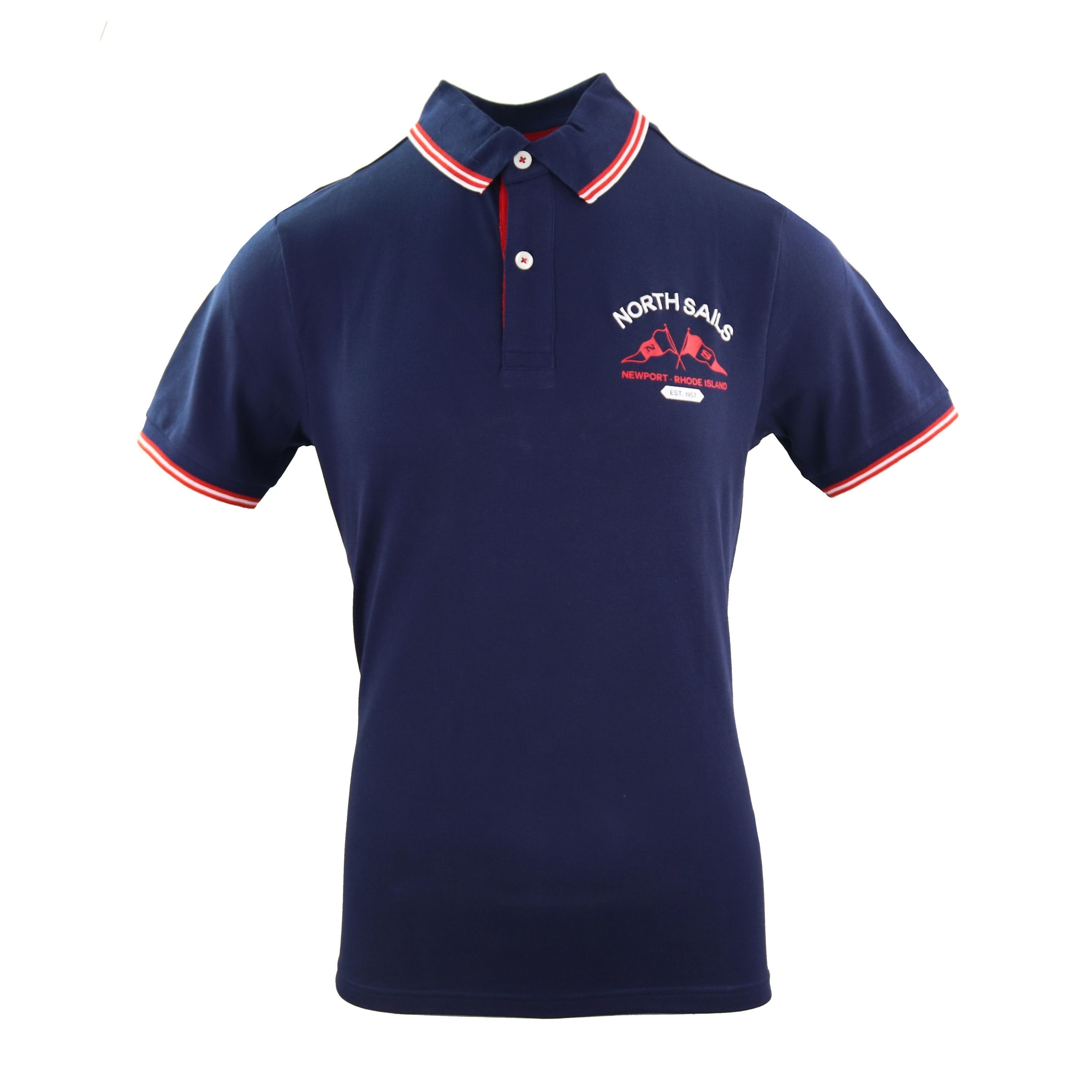 S/S POLO Sails Herren Navy Sails COLLAR W/GRAPHIC North Poloshirt Poloshirt North