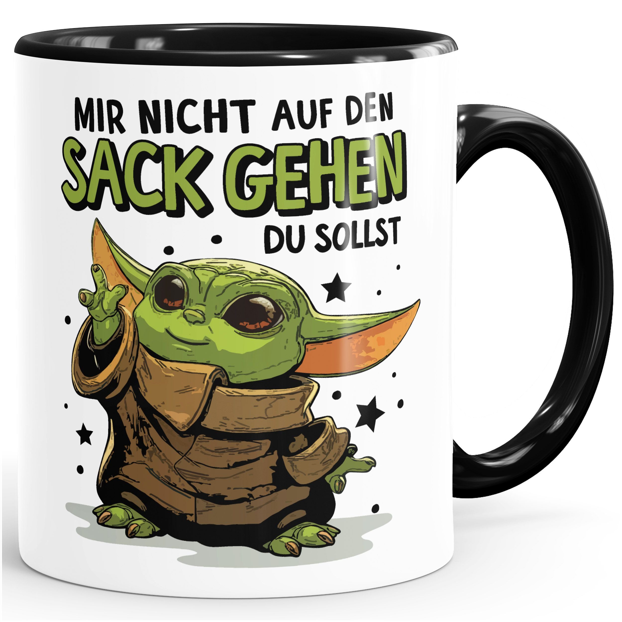 MoonWorks Tasse Kaffee-Tasse mit Spruch Mir nicht auf den Sack gehen du sollst Baby, Keramik