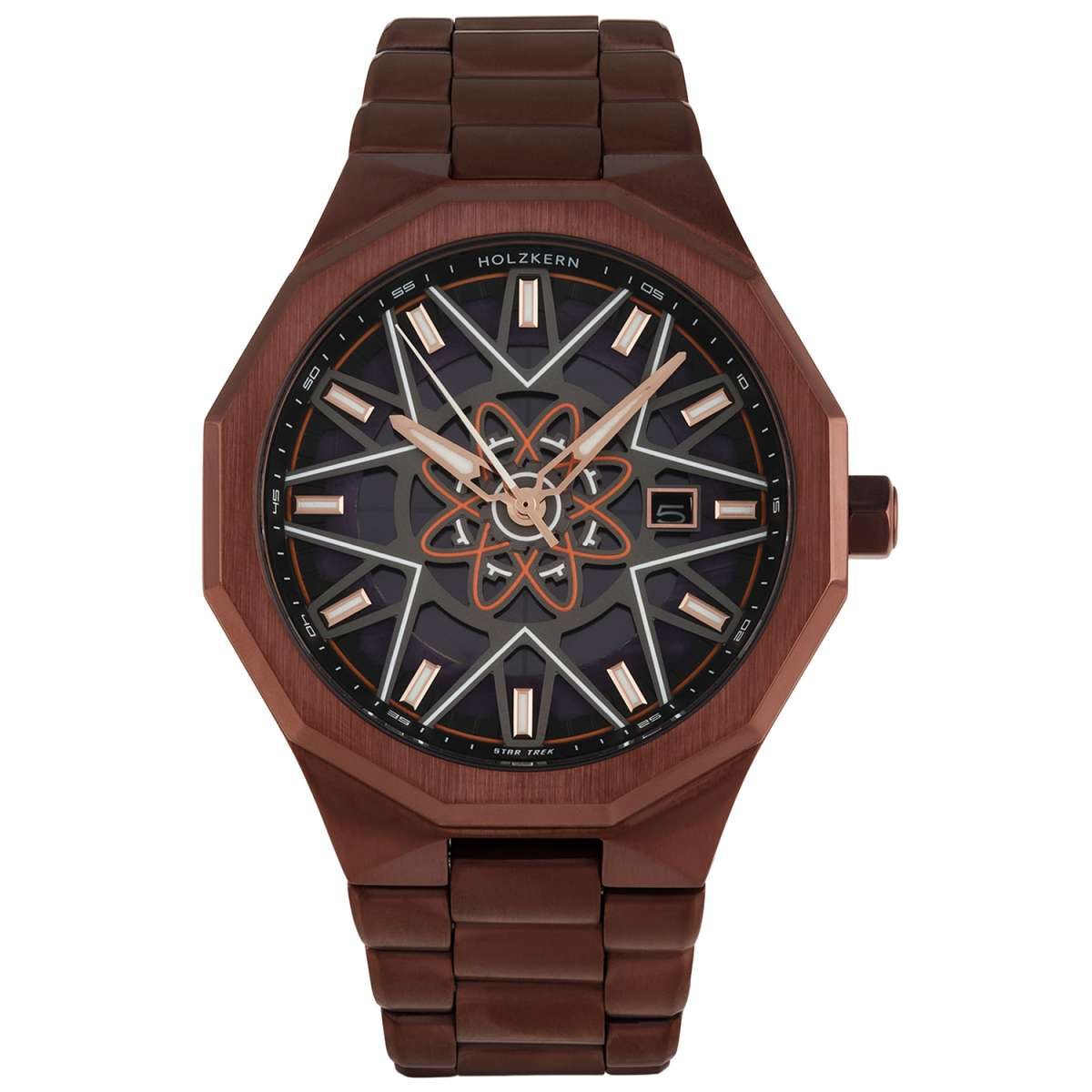 Holzkern Solaruhr 9010631023669, Herrenuhr Solar Star Trek™ Tellarite Marmor/Violett